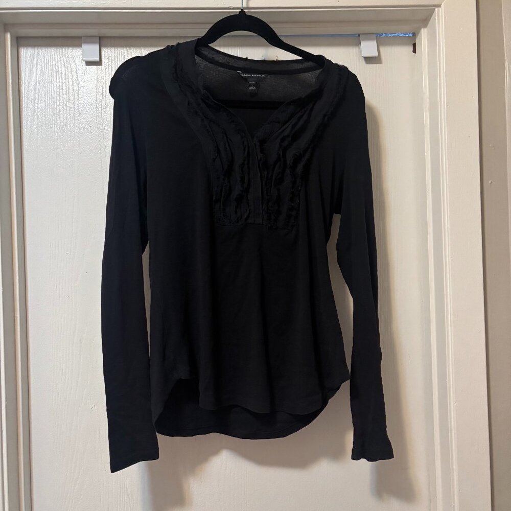 Banana Republic Black Long Sleeve Size Large